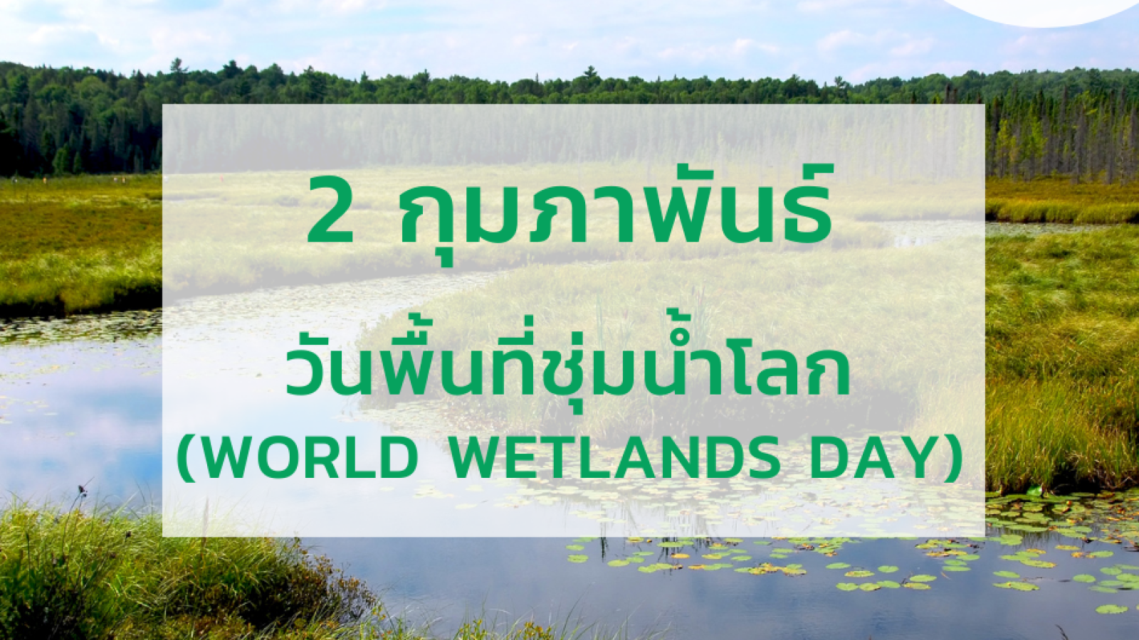 วันพื้นที่ชุ่มน้ำโลก (World Wetlands Day) #greenlibrary