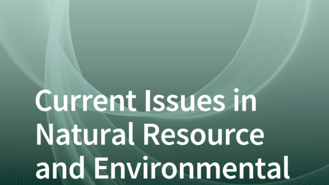Current Issues in Natural Resource and Environmental Economics#greenlibaray