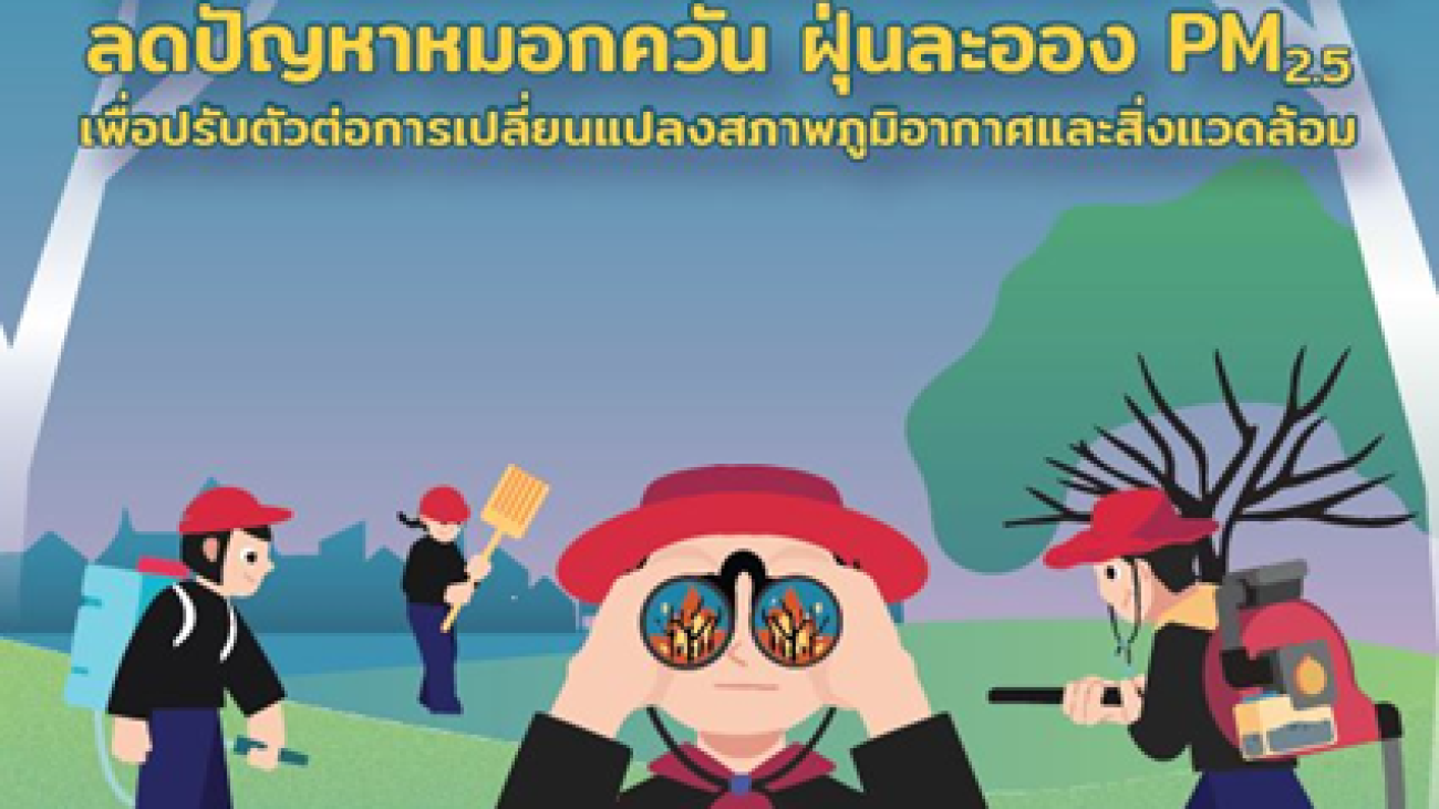 คู่มือการป้องกันการเผาในที่โล่ง ไฟป่า ลดปัญหาหมอกควัน ฝุ่นละออง PM2.5 เพื่อปรับตัวต่อการเปลี่ยนแปลงสภาพภูมิอากาศและสิ่งแวดล้อม#greenlibrary
