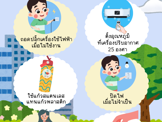 ประหยัดพลังงานง่ายๆ เริ่มต้นได้ที่ตัวเรา#greenlibrary #greenbsru