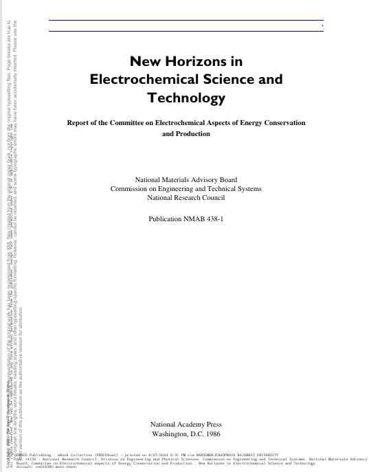 New Horizons in Electrochemical Science and Technology#greenlibrary