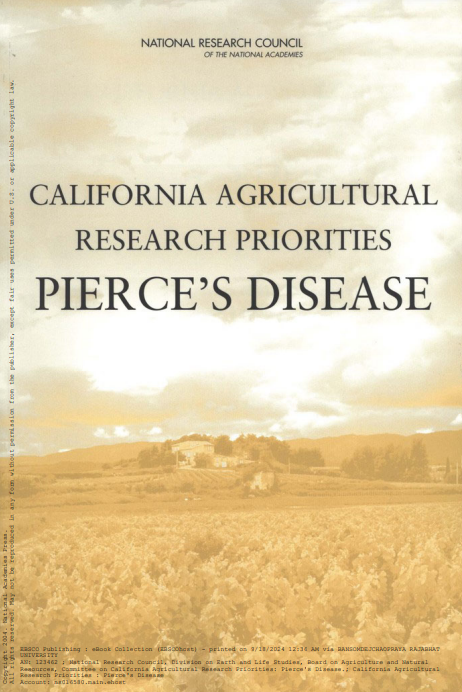 California Agricultural Research Priorities : Pierce's Disease#greenlibrary