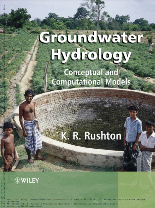 Groundwater Hydrology : Conceptual and Computational Models#greenlibrary