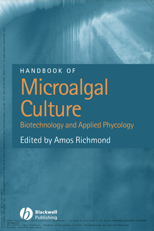 Handbook of Microalgal Culture : Biotechnology and Applied Phycology #greenlibrary