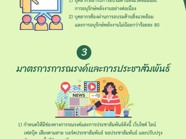 มาตราการการพัฒนาบุคลากร มาตรการการรงค์และการประชาสัมพันธ์#greenlibaray