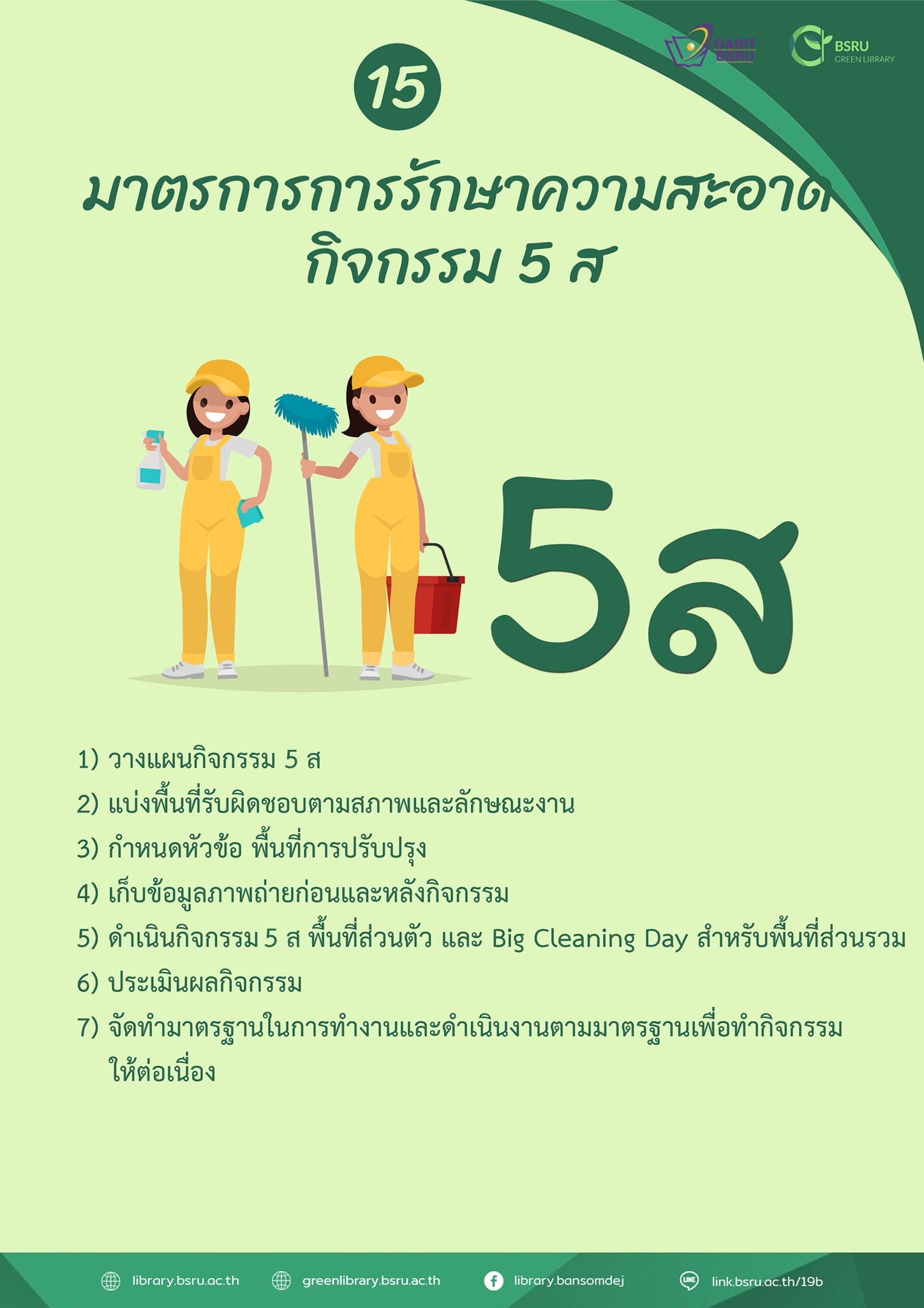 มาตรการการรักษาความสะอาด#greenlibaray