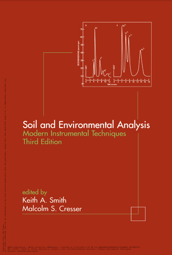 Soil and Environmental Analysis : Modern Instrumental Techniques#greenlibrary