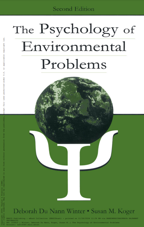 The Psychology of Environmental ProblemsThe Psychology of Environmental Problems#greenlibrary