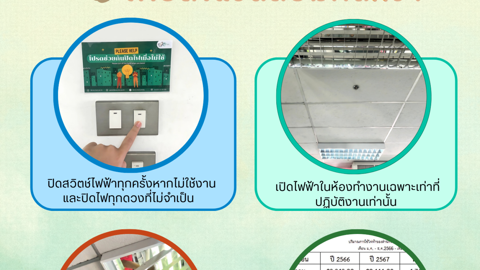 เปิดใจ ปิดไฟ เพื่อสิ่งแวดล้อมที่ดีกว่า #greenlibaray