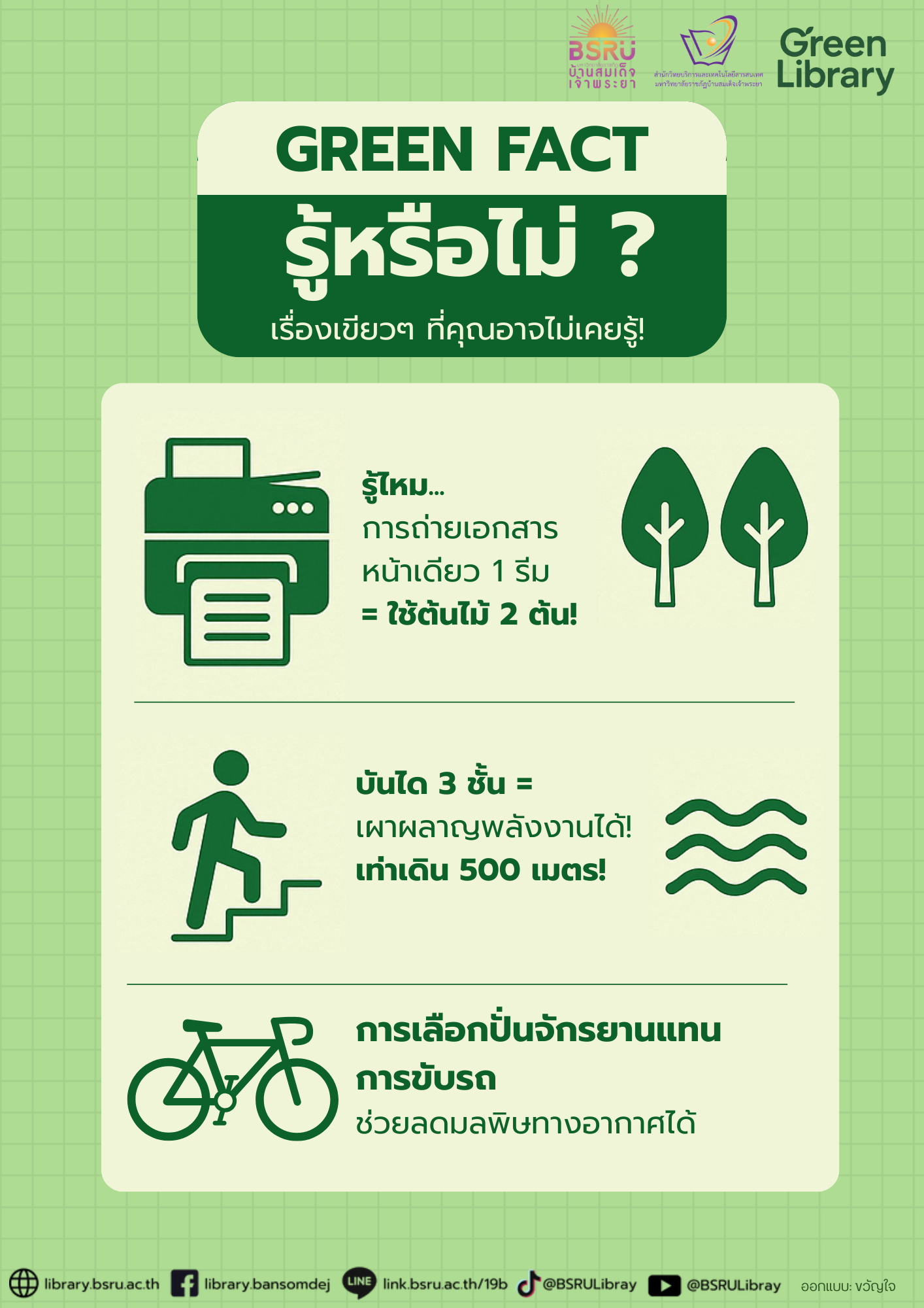 GREEN FACT รู้หรือไม่ ? เรื่องเขียวๆ ที่คุณอาจไม่เคยรู้! #greenlibaray