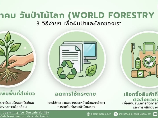 วันป่าไม้โลก (World Forestry Day) #greenlibrary