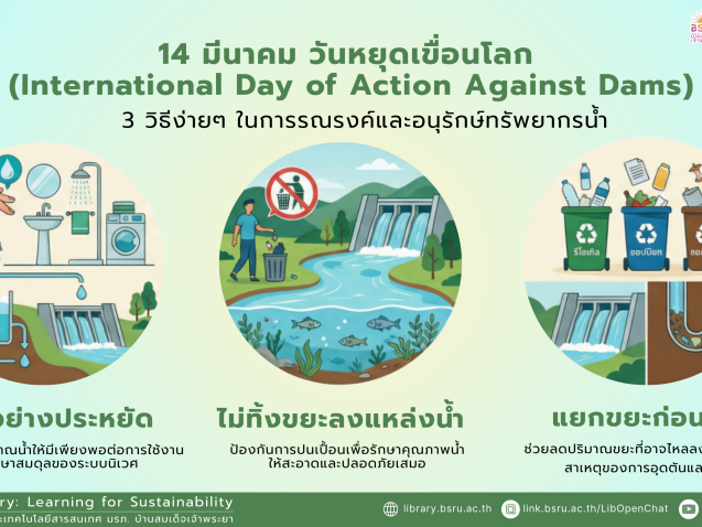 วันหยุดเขื่อนโลก (International Day of Action against Dams) #greenlibrary